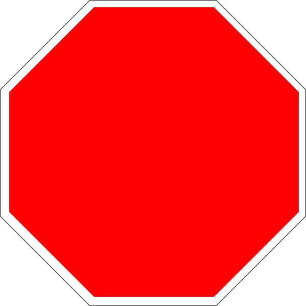 Blank stop sign